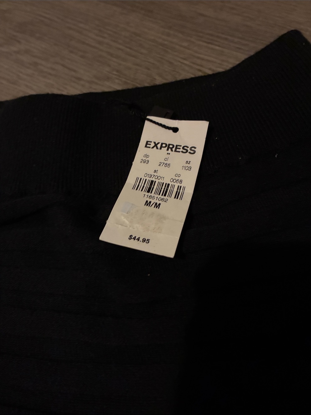 Express Black Ribbed Knit Skirt - Picture 2 of 2
